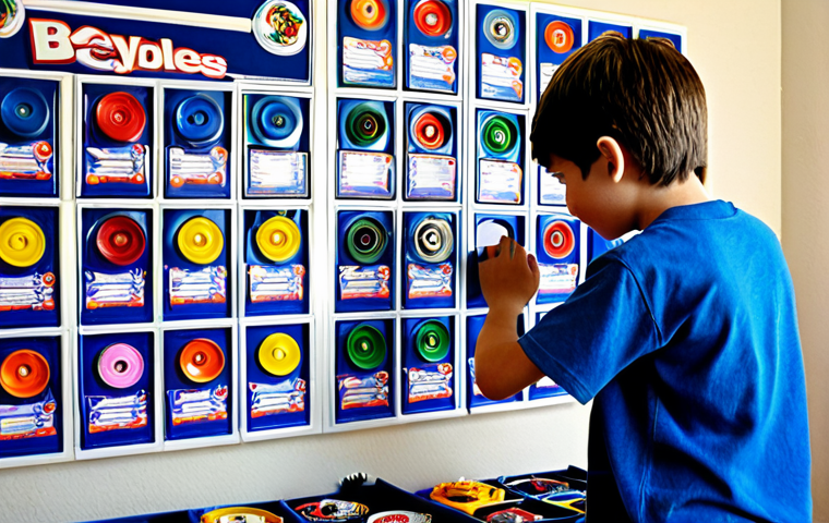 **

A young Blader, around 12 years old, carefully arranging their Beyblades in a new organizer box. The organizer is brightly colored plastic with individual compartments. They are fully clothed in casual, modest clothing: jeans and a t-shirt with a Beyblade logo. The background is a tidy bedroom with posters of Beyblade characters on the wall. Safe for work, appropriate content, fully clothed, family-friendly, perfect anatomy, correct proportions, natural pose, well-formed hands, proper finger count, natural body proportions, professional photography, high quality.

**